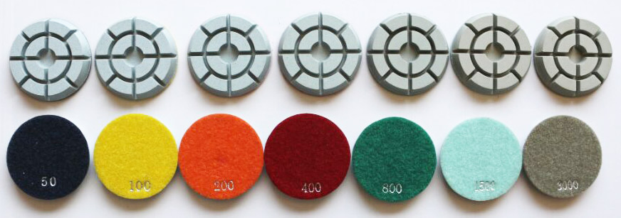 Floor diamond polishing pads for concrete