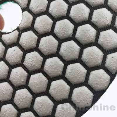 Dry diamond polishing pads