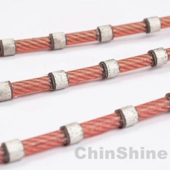 Diamond wire for stone block cutting