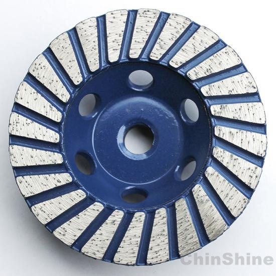 4" Resin Metal Diamond Grinding Cup Wheel Medium Grit Granite Concrete Stone 
