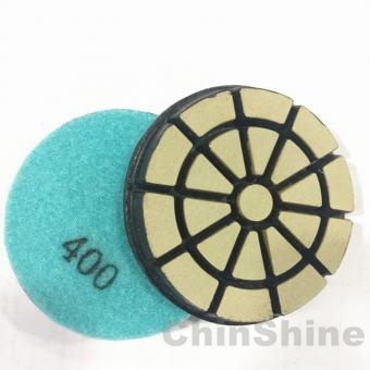 Ceramic transition diamond polishing pads