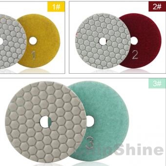 3 steps stone dry polishing pad