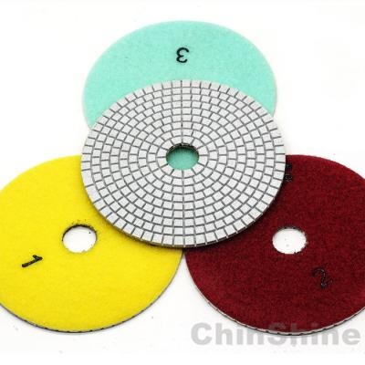 3 step wet diamond polishing pads granite