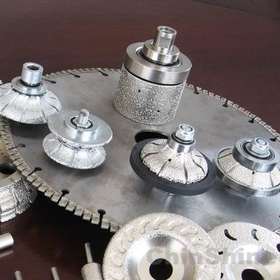 Vacuum brazed diamond hand profiling wheels cnc router bits for marble and granite